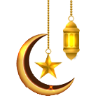 Lamp, star and half moon icon