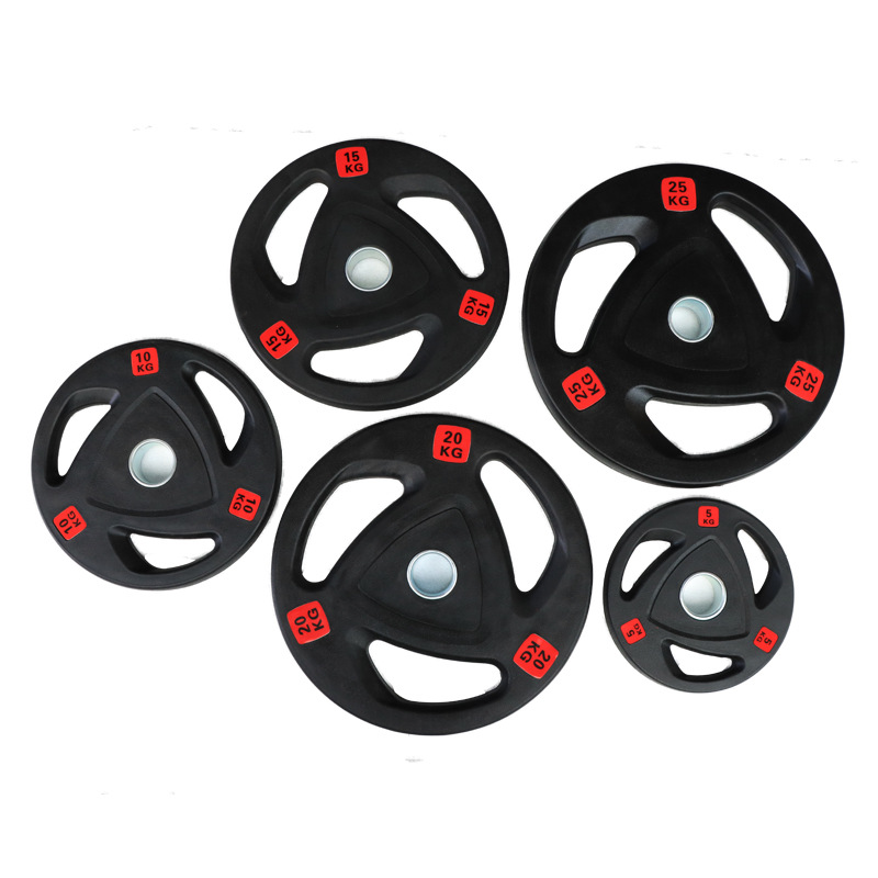 Miracle Fitness Tri-Grip Olympic Rubber Plates 2.5 Kg to 20 Kg