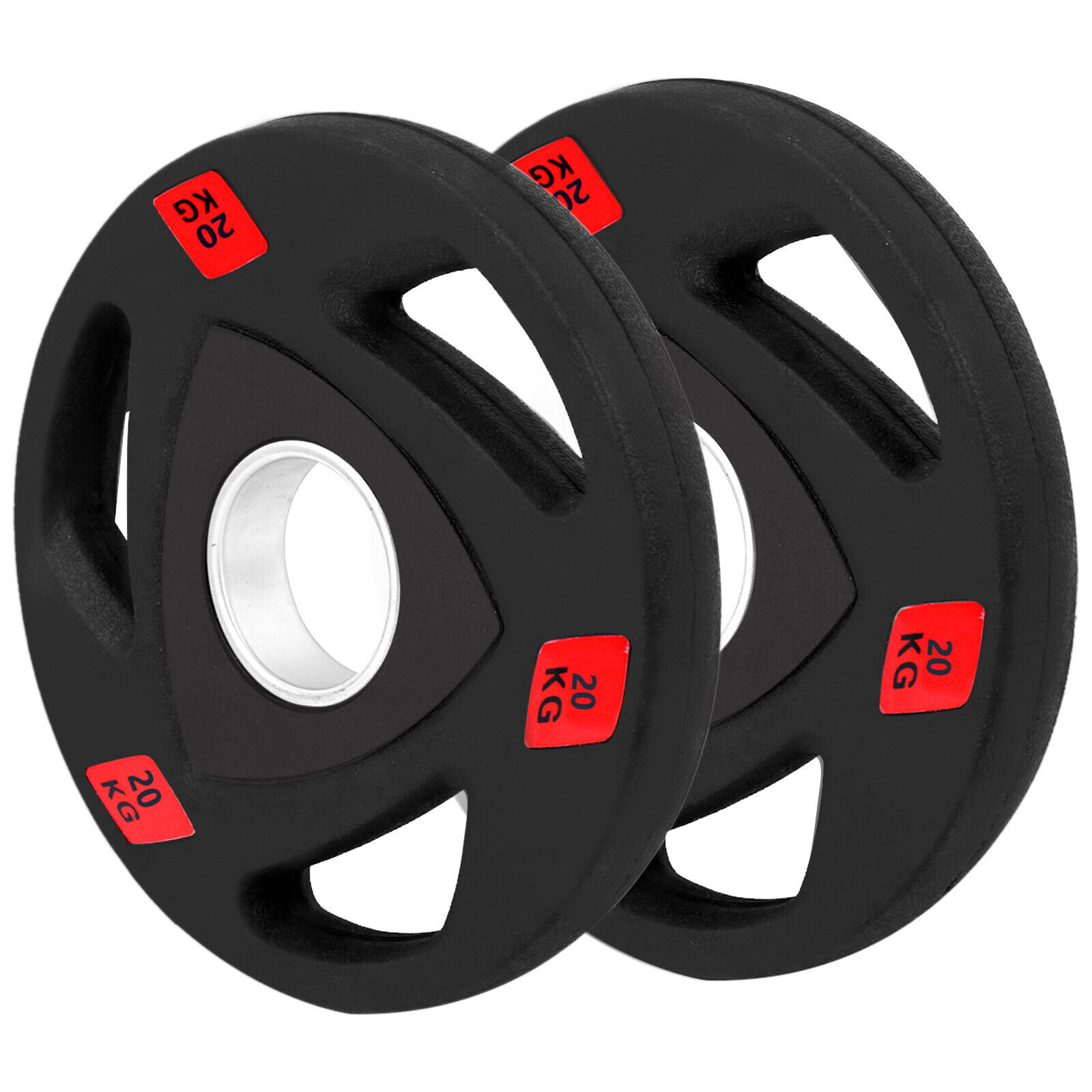 Miracle Fitness Tri-Grip Olympic Rubber Plates 20kg