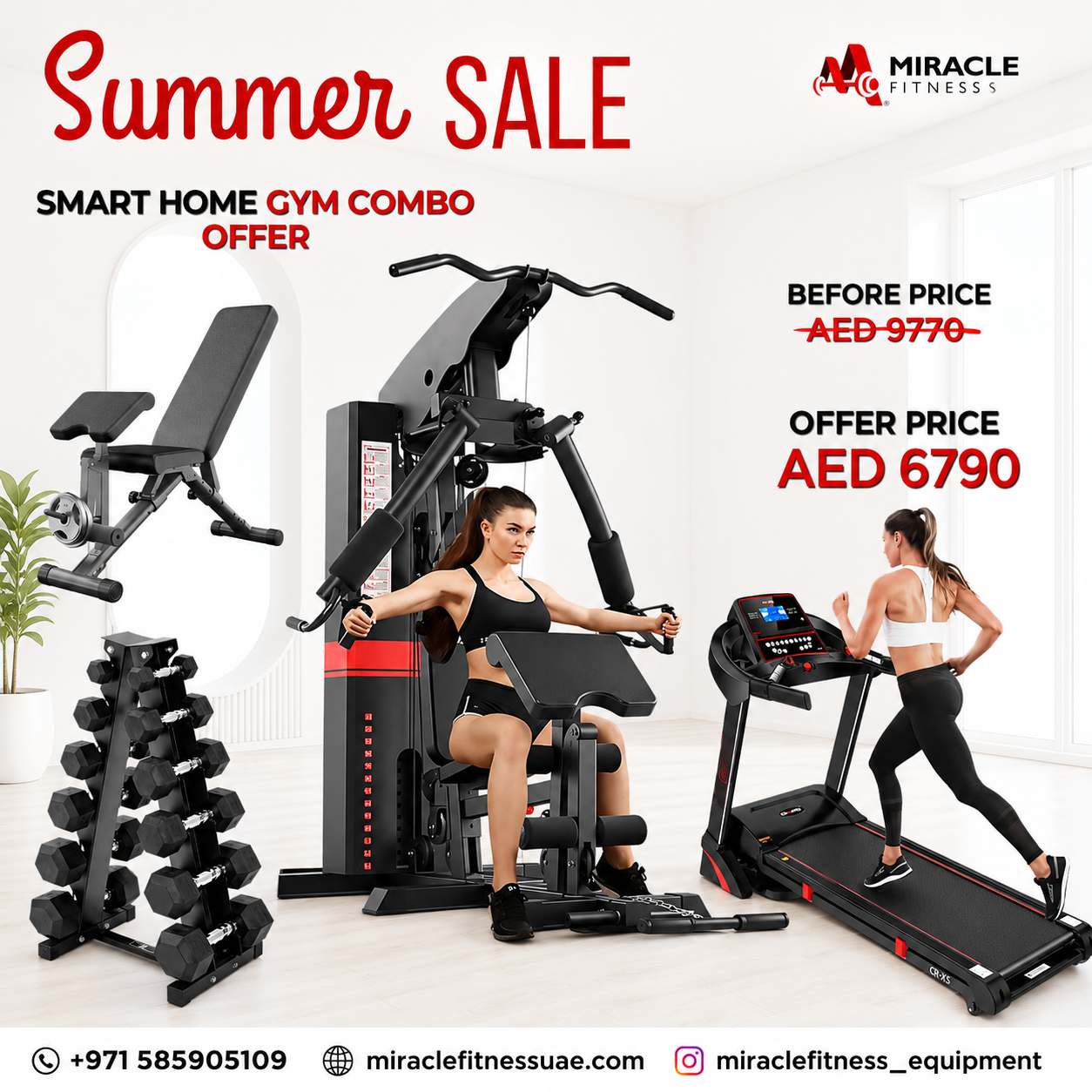 Miracle Fitness All in One Smart Home Gym Machine Combo