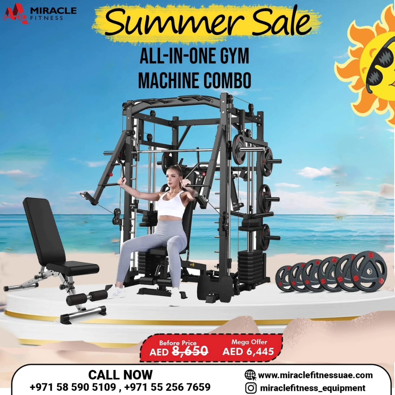 Miracle Fitness All-in-One Functional Trainer Combo