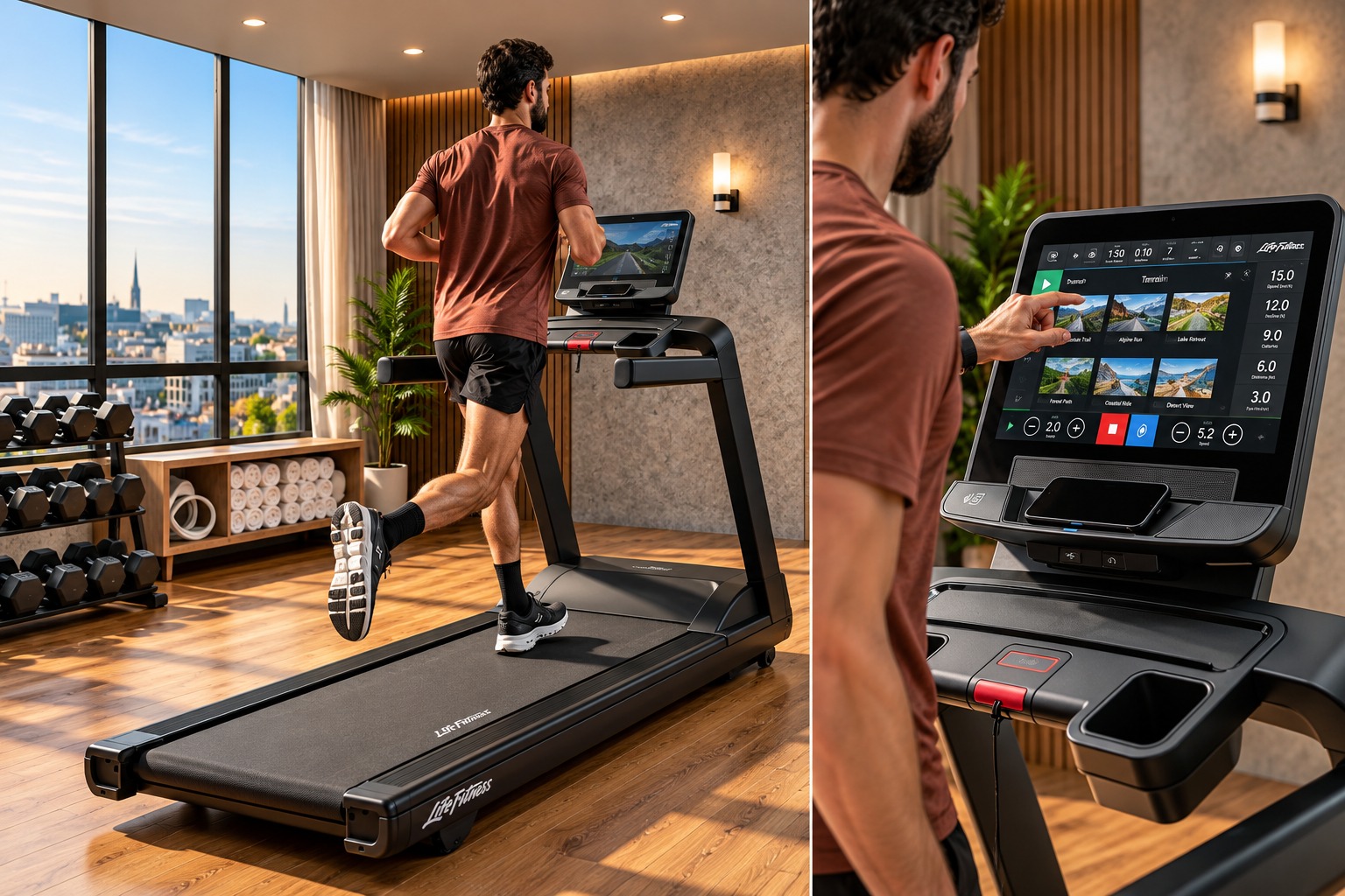 Life fitness Atmos Treadmill- SE4 16" Console USA