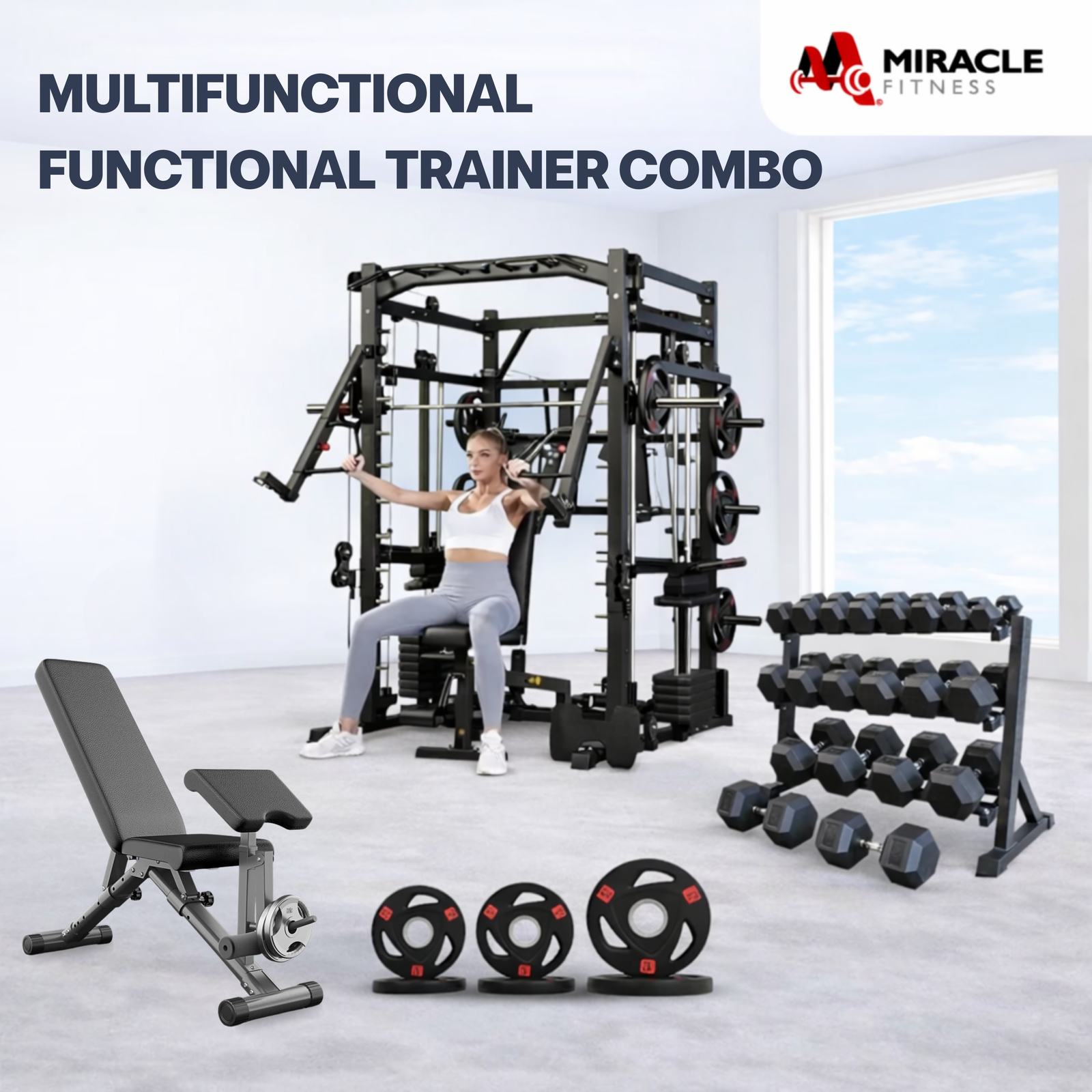 All-in-One Monster Functional Trainer Gym Equipment Combo Offer