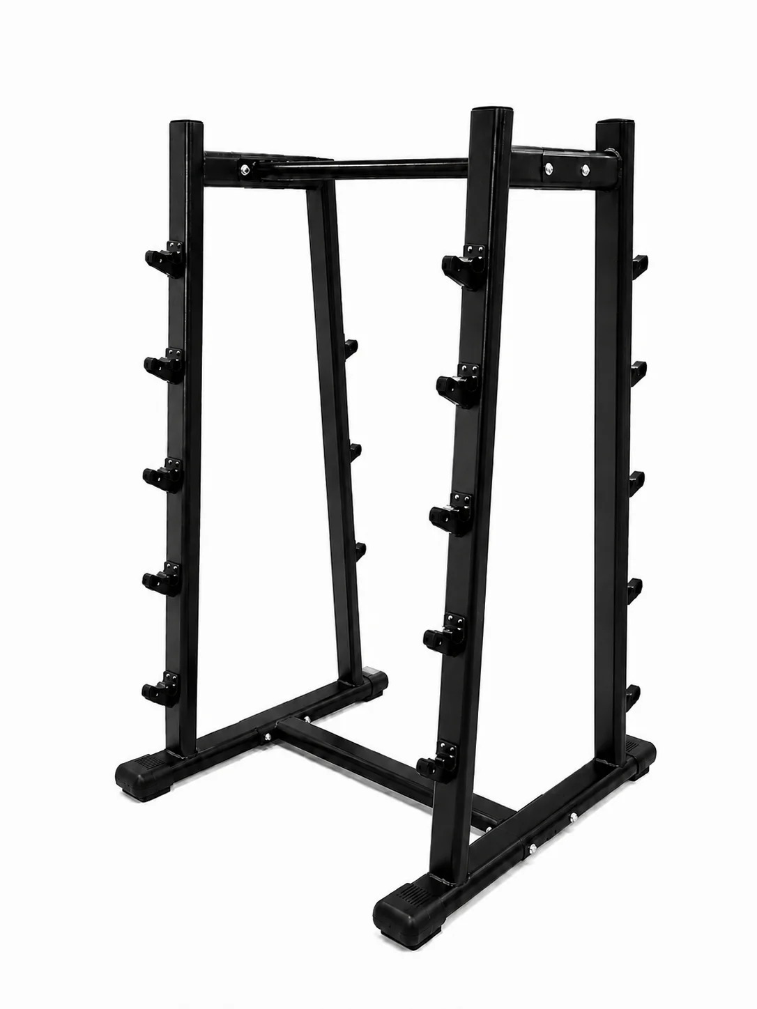 BU FIXED STRAIGHT BARBELLS 10KG TO 45KG (10Pc) with RACK
