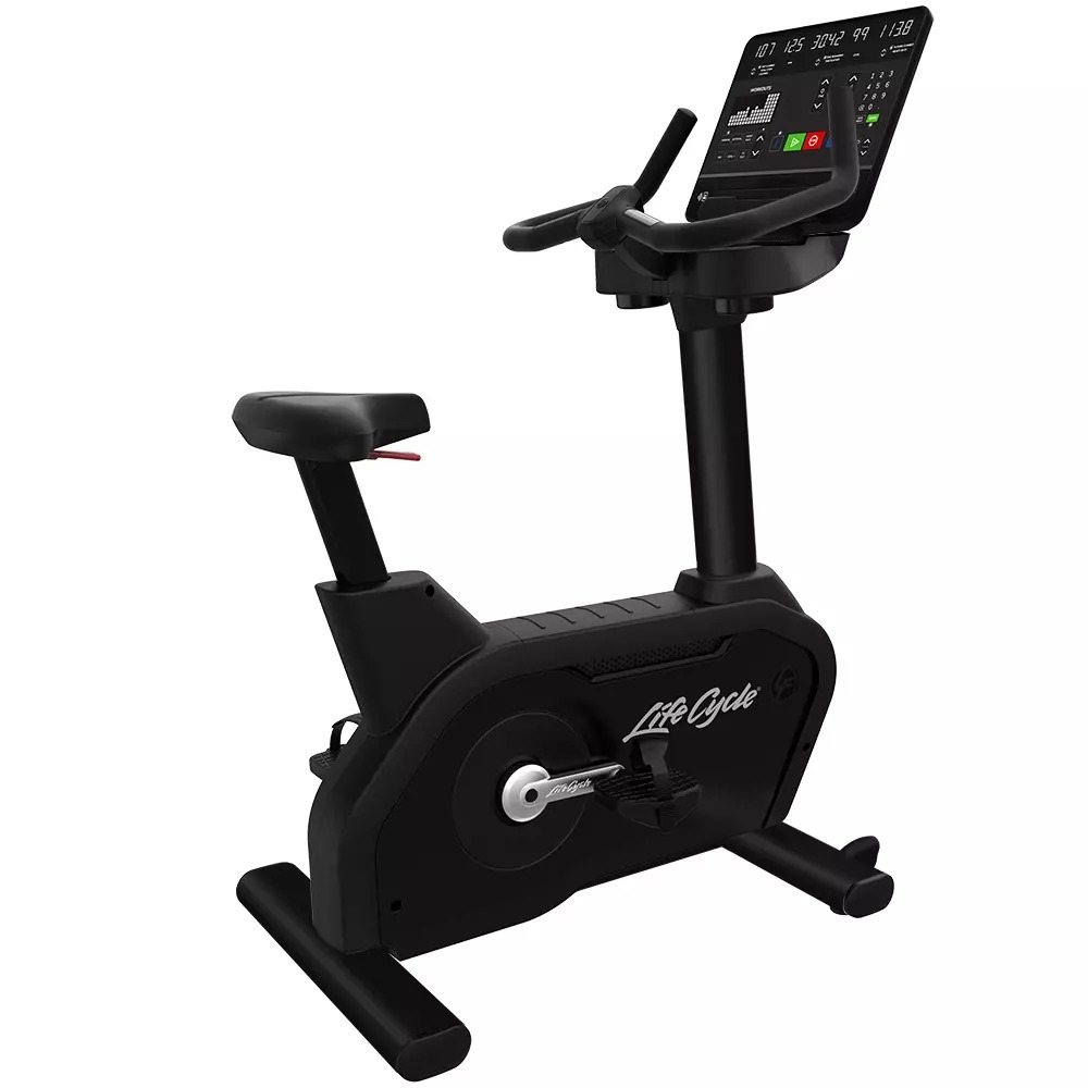 Life Fitness Aspire Upright Bike with SL Console | Arctic Silver Base