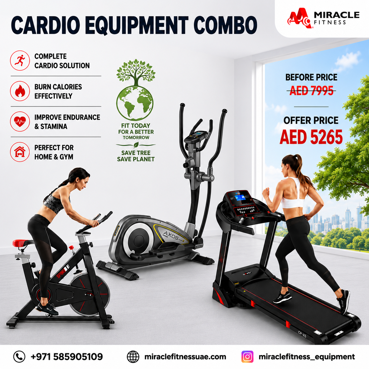 Miracle Fitness Home Gym Cardio Combo for Sale
