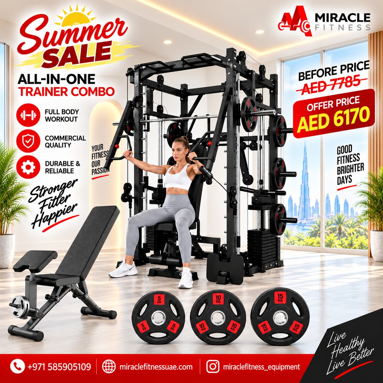 Miracle Fitness All-in-One Functional Trainer Combo Set