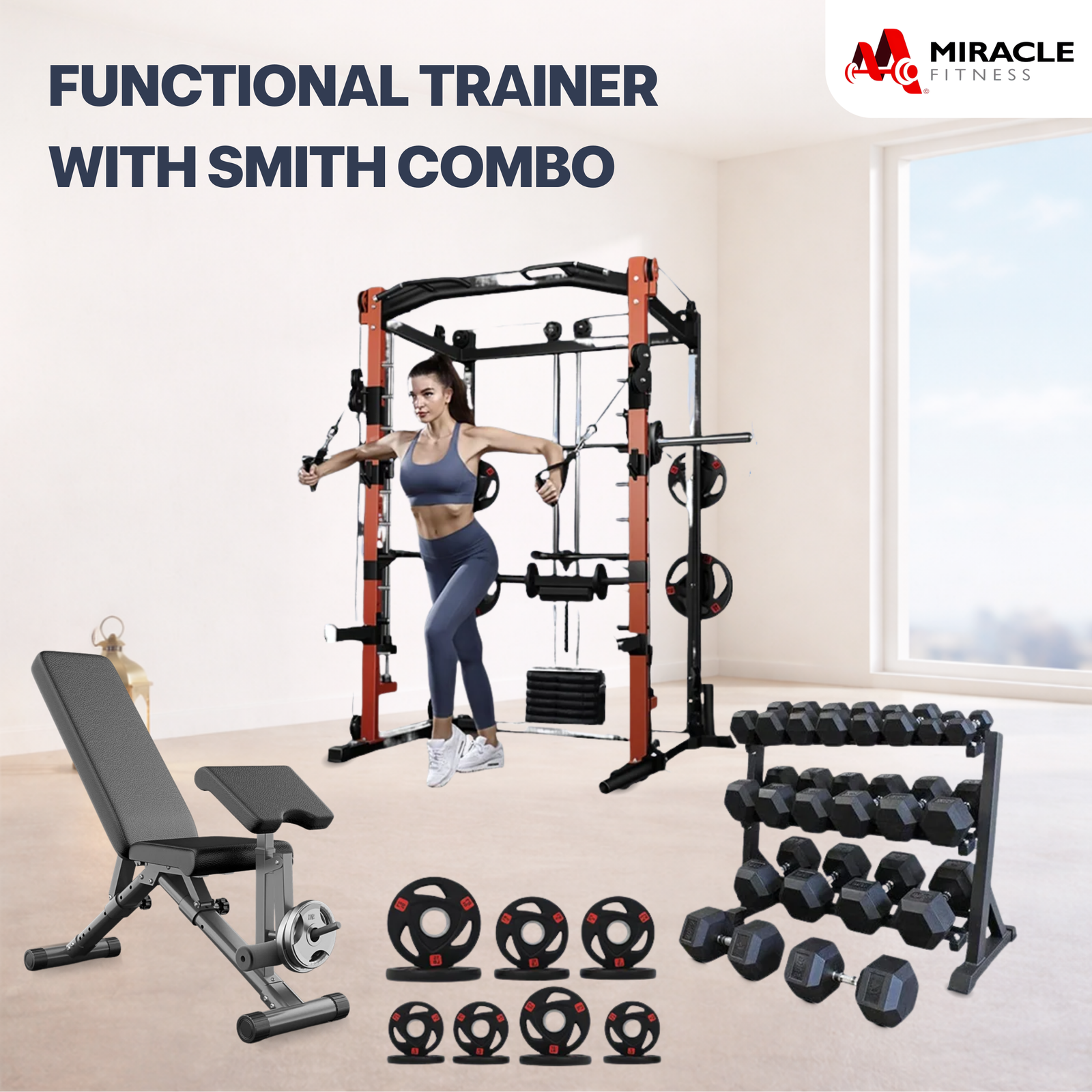 Multifunctional Smith with Cable Crossover