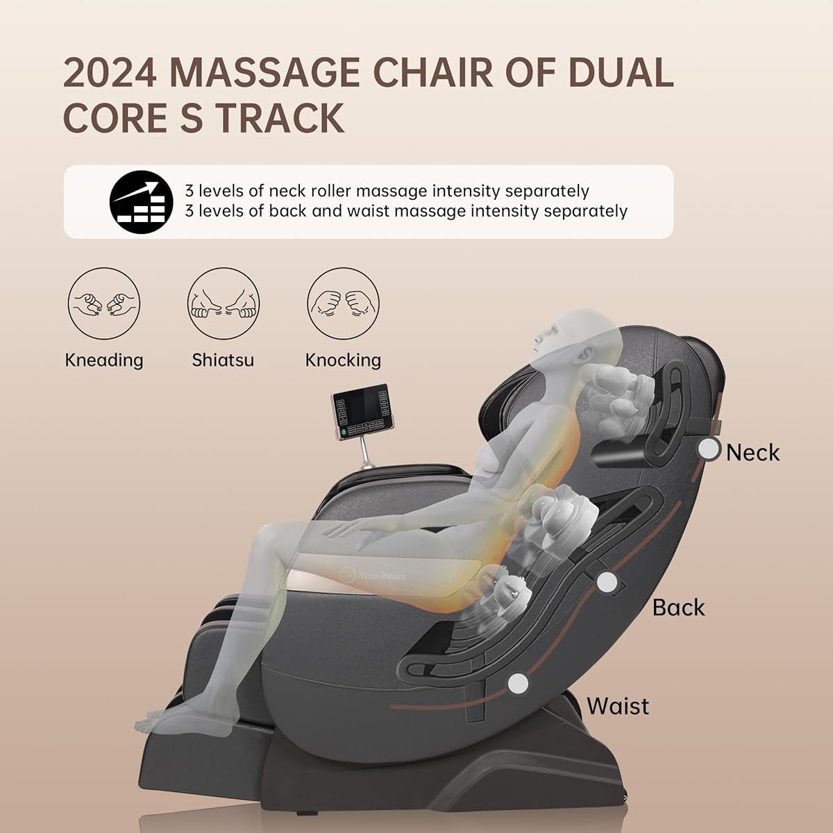 Real Relax PS6000 Massage Chair Zero Gravity Dual-core S Track