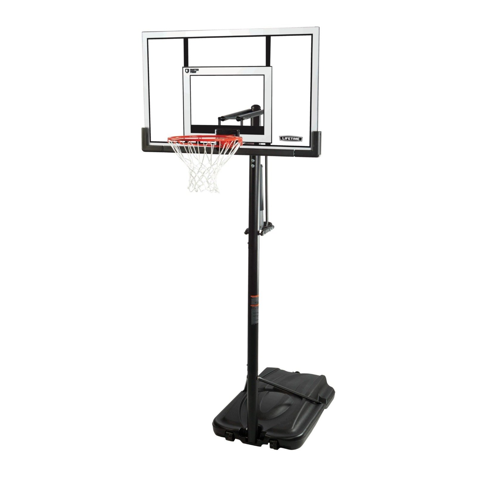 Life Time 52-Inch Portable Basketball Hoop – Adjustable & Shatterproof Backboard