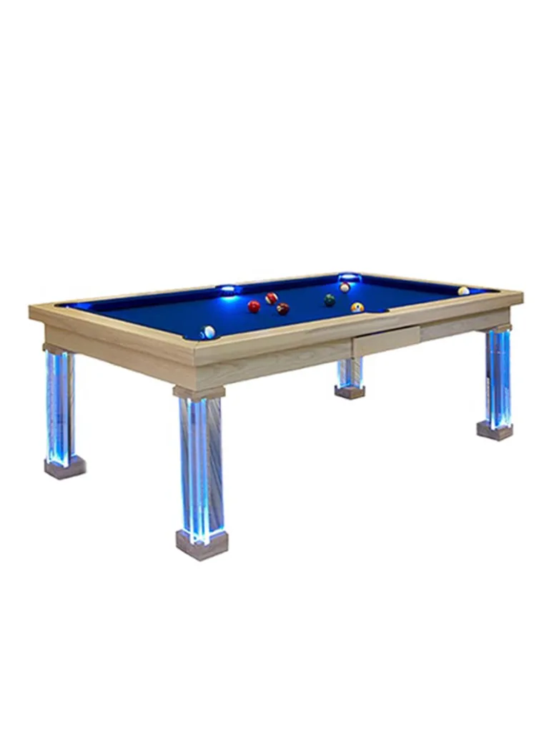 BILIJARDAI Pronto Monaco Home Use Pool Table with Blue LED Light | 8 FT