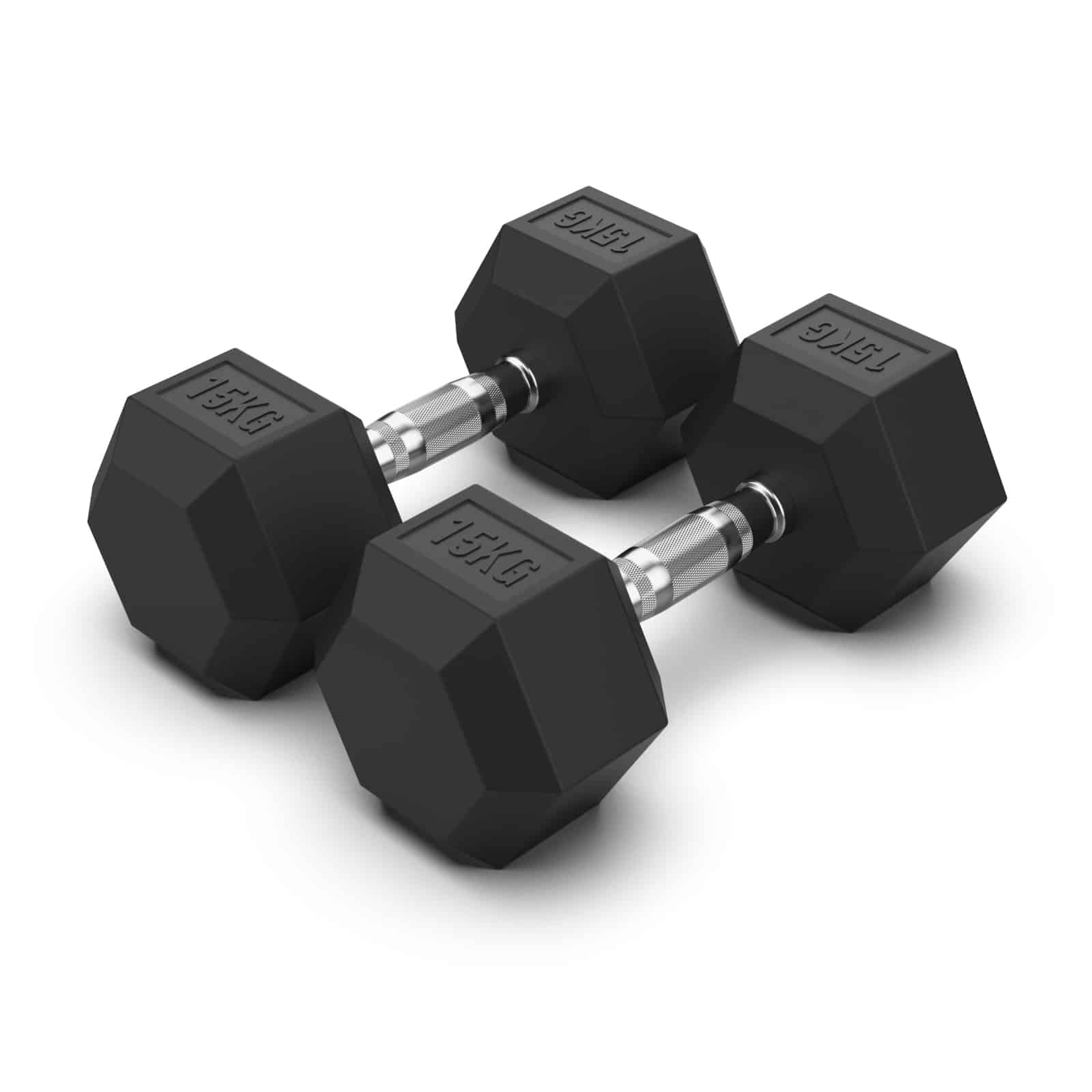 Miracle Fitness Fitness Rubber Hex Dumbbells (2.5kg - 40kg) - Sold In Pairs (2 pcs)