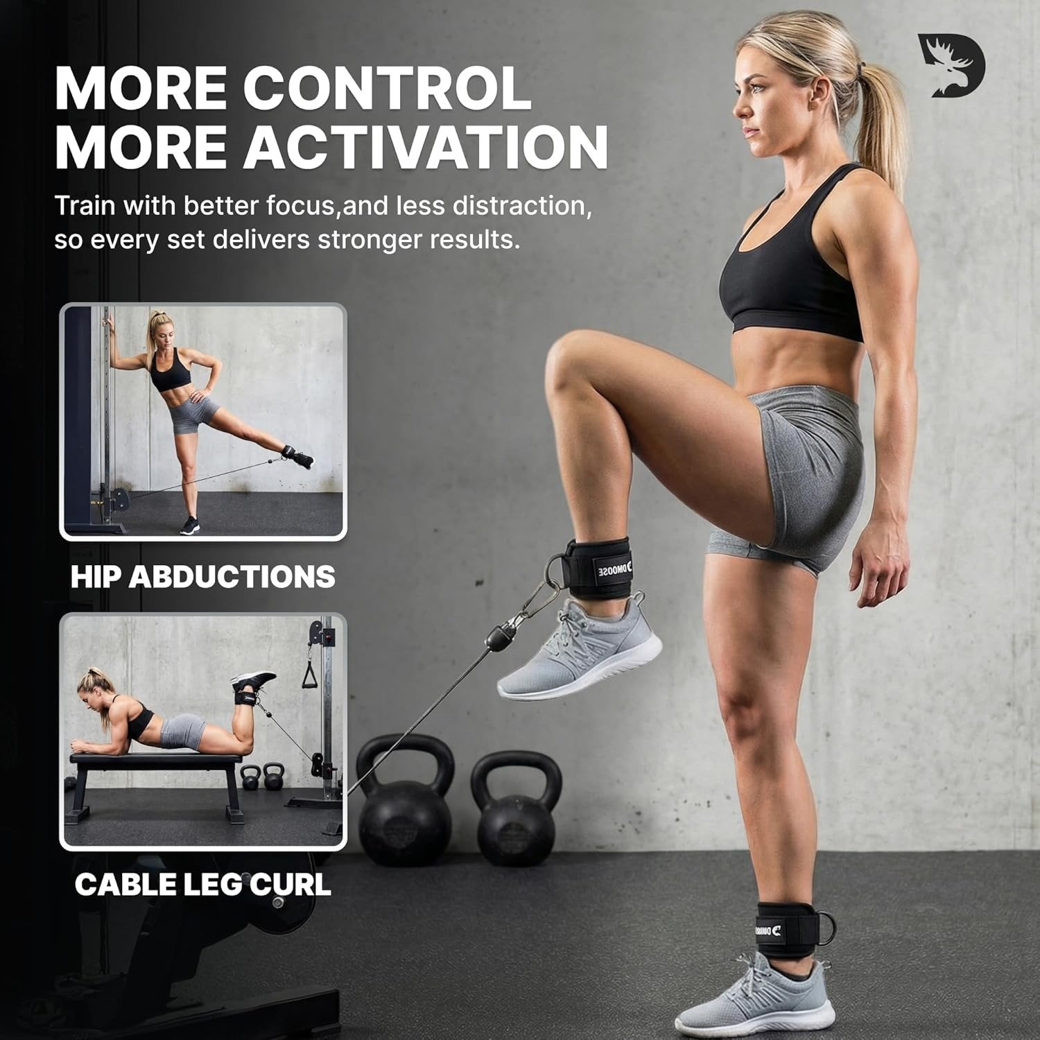 Miracle Fitness Ankle Strap for Cable Machine-One Size Fit