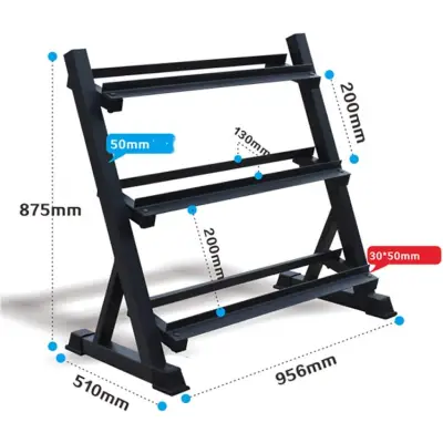 Miracle Fitness 3-Tier Dumbbell Rack( 8 Pair)