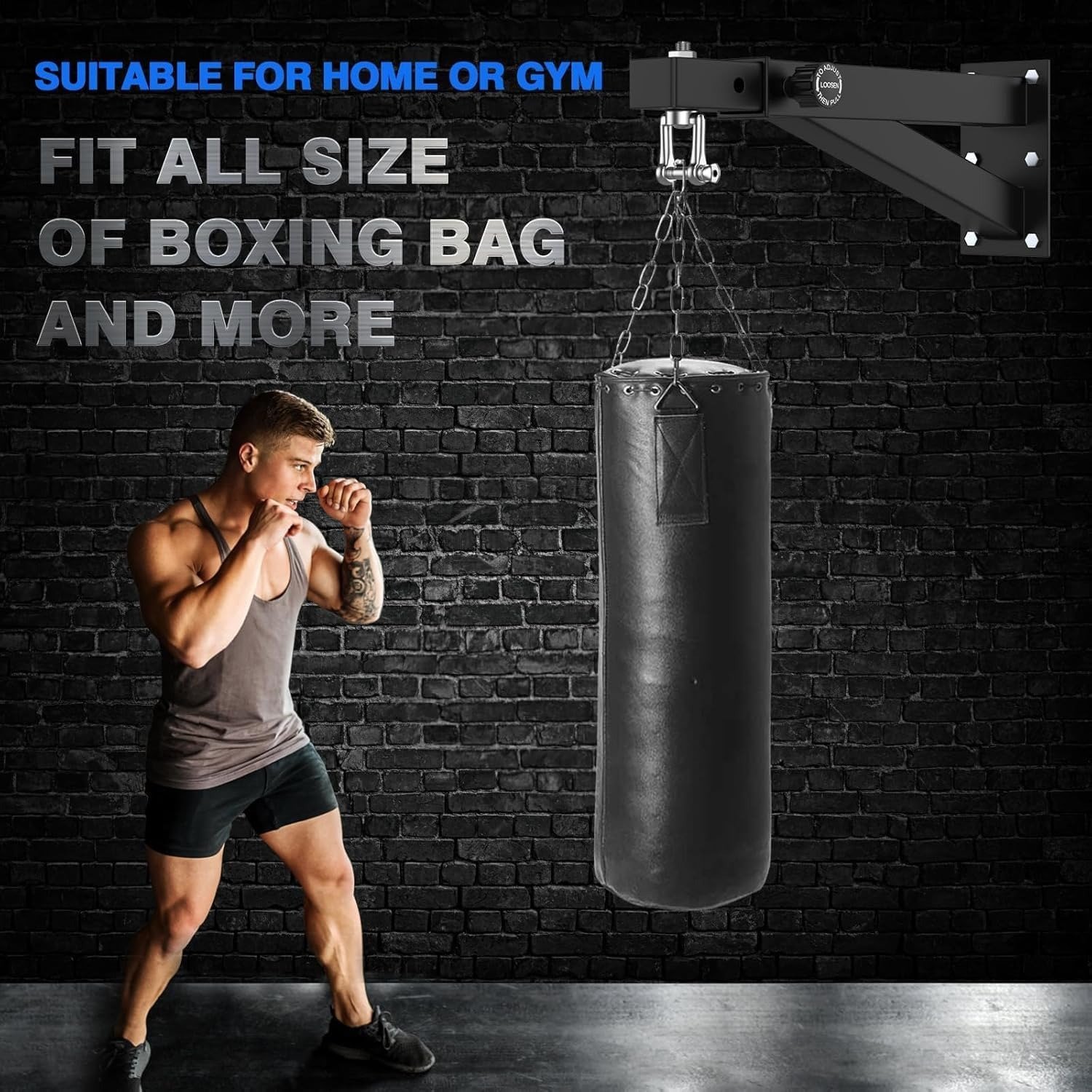 Miracle Fitness Boxing Heavy Bag Hanger Wall Mount