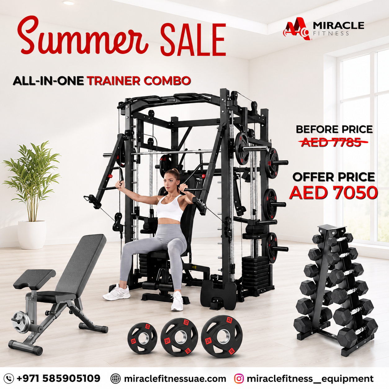 Miracle Fitness All-in-One Functional Trainer Combo Set