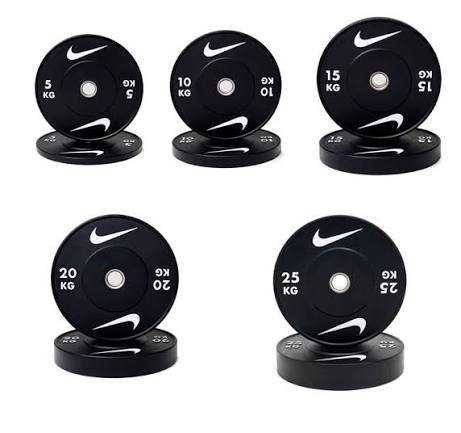Nike Strength Heavy-Duty Rubber Bumper Plates - Single | Black/White