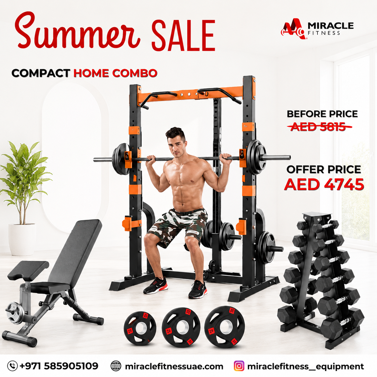 All in One Compact Home Gym Combo Set