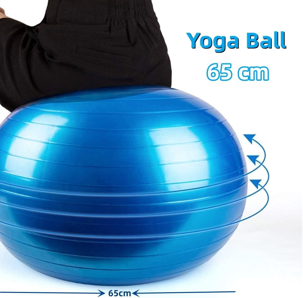 Body Strong Exercise Ball Anti-Burst, Yoga Ball Anti-Slip with Quick Air Pump