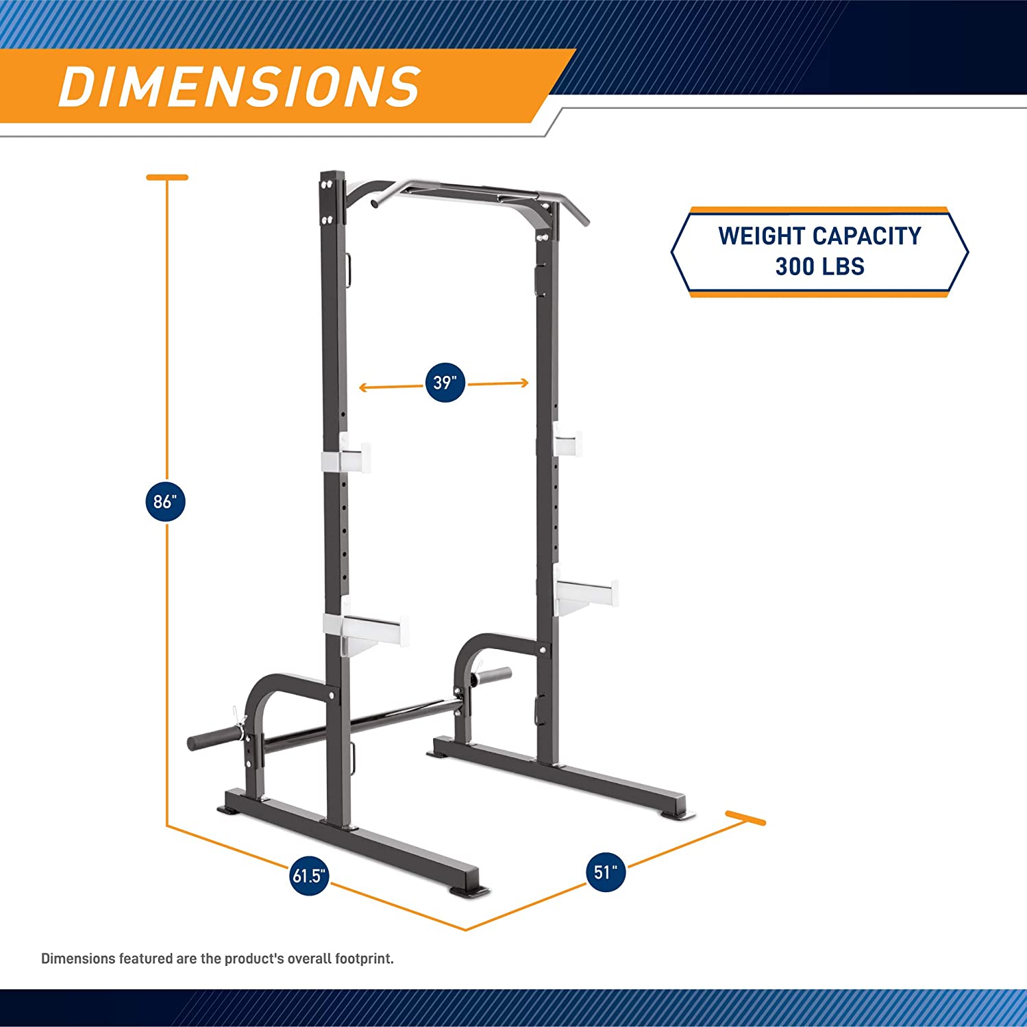 Marcy Squat Rack With Multi-Grip Pull Up Bar | SB-670