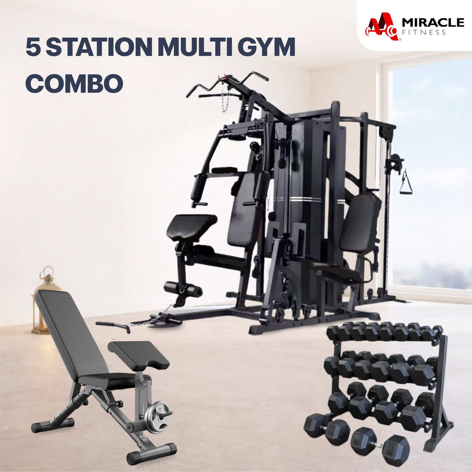 Multi 5 Station Home Gym Equipment for Sale
