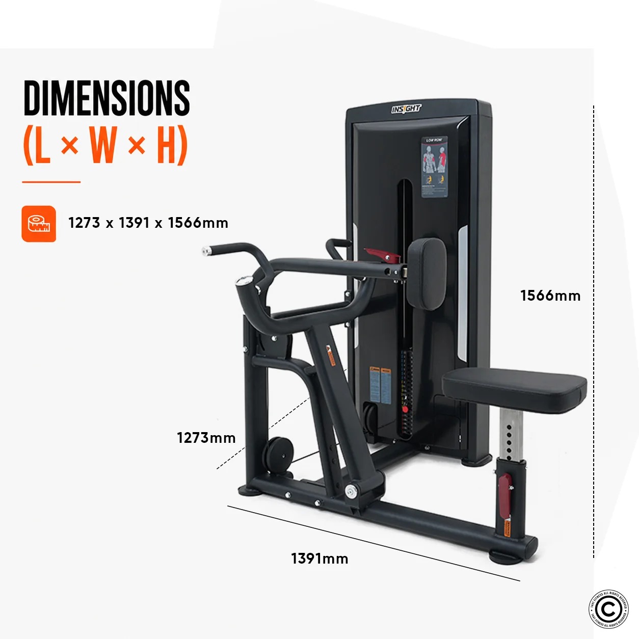 Insight Fitness SA005 Series Seated Low Row Machine
