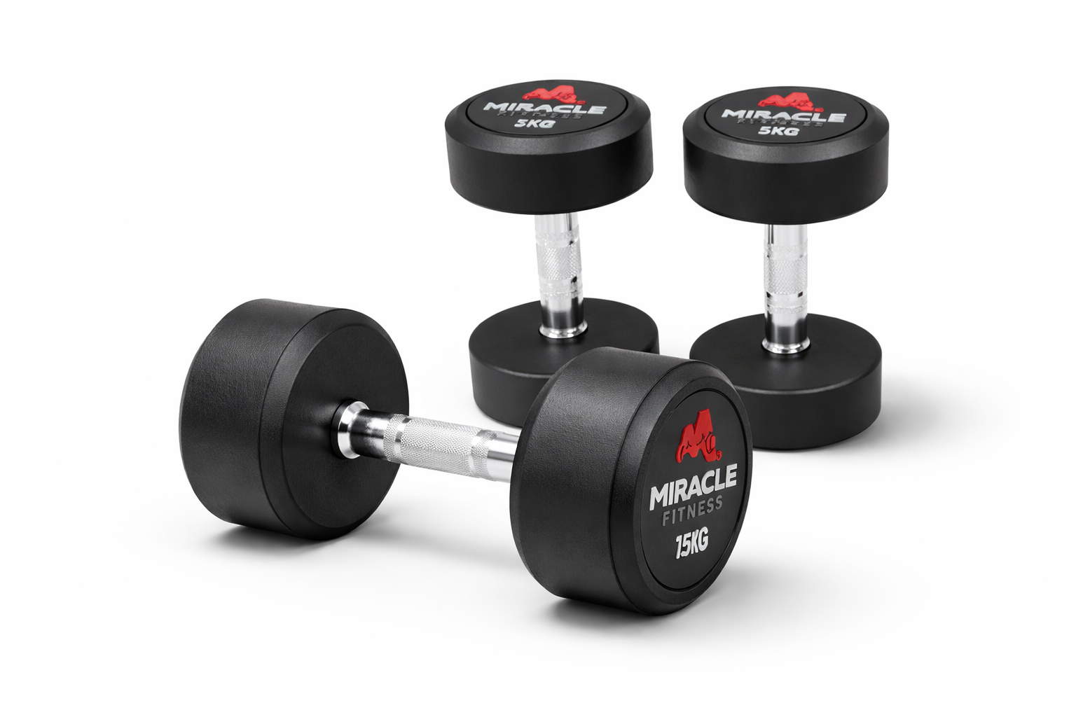 Miracle Fitness Premium Round Dumbbell Full Set 2.5Kg to 25Kg