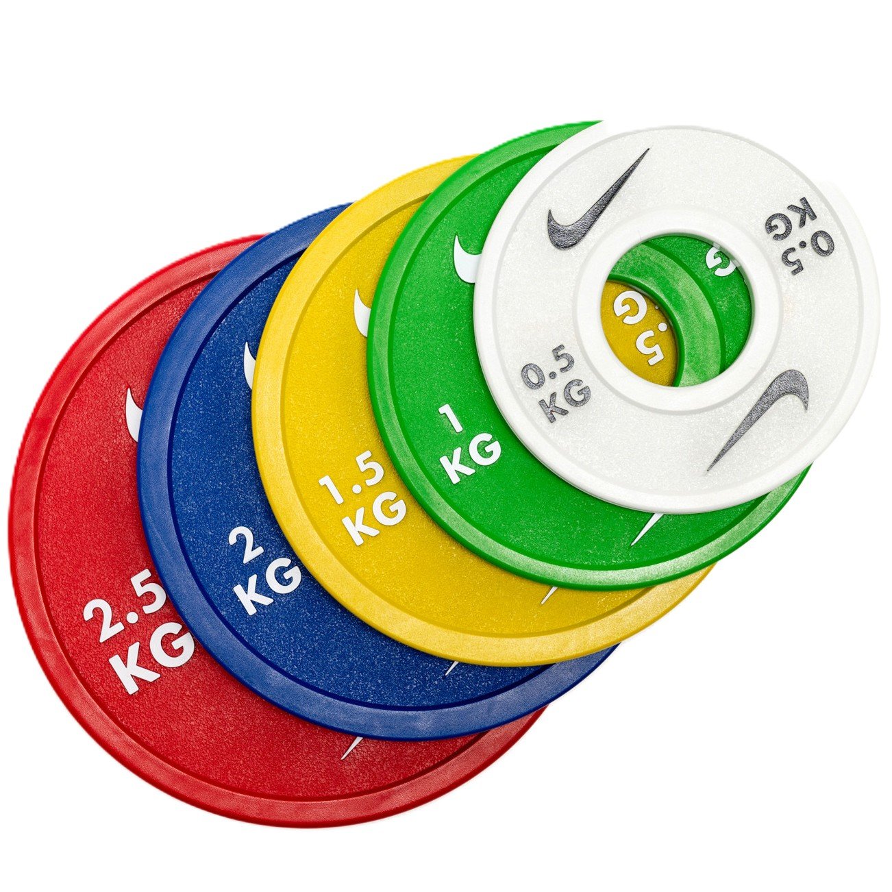 Nike Strength Precision-Calibrated Change Plates -Pair | White/Black 0.5Kg to 2.5Kg