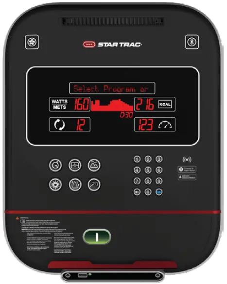 Star Trac 8 Series Rear Drive Elliptical W/Lcd - 60 Black