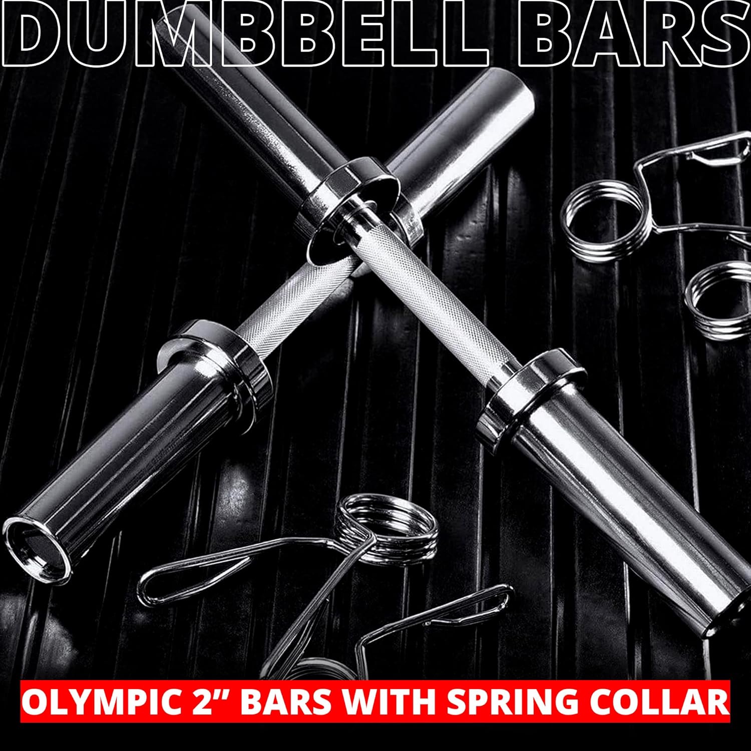 Miracle Fitness Chrome Olympic Dumbbell Bar