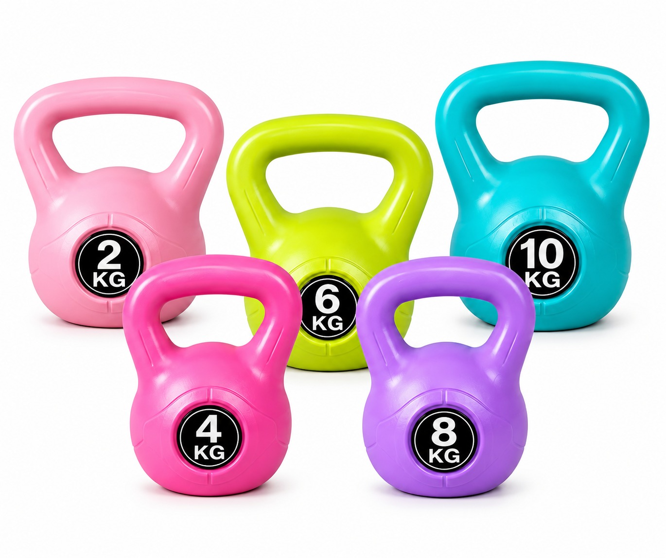 Body Strong Vinyl Plastic Kettlebell 2kg to 10kg