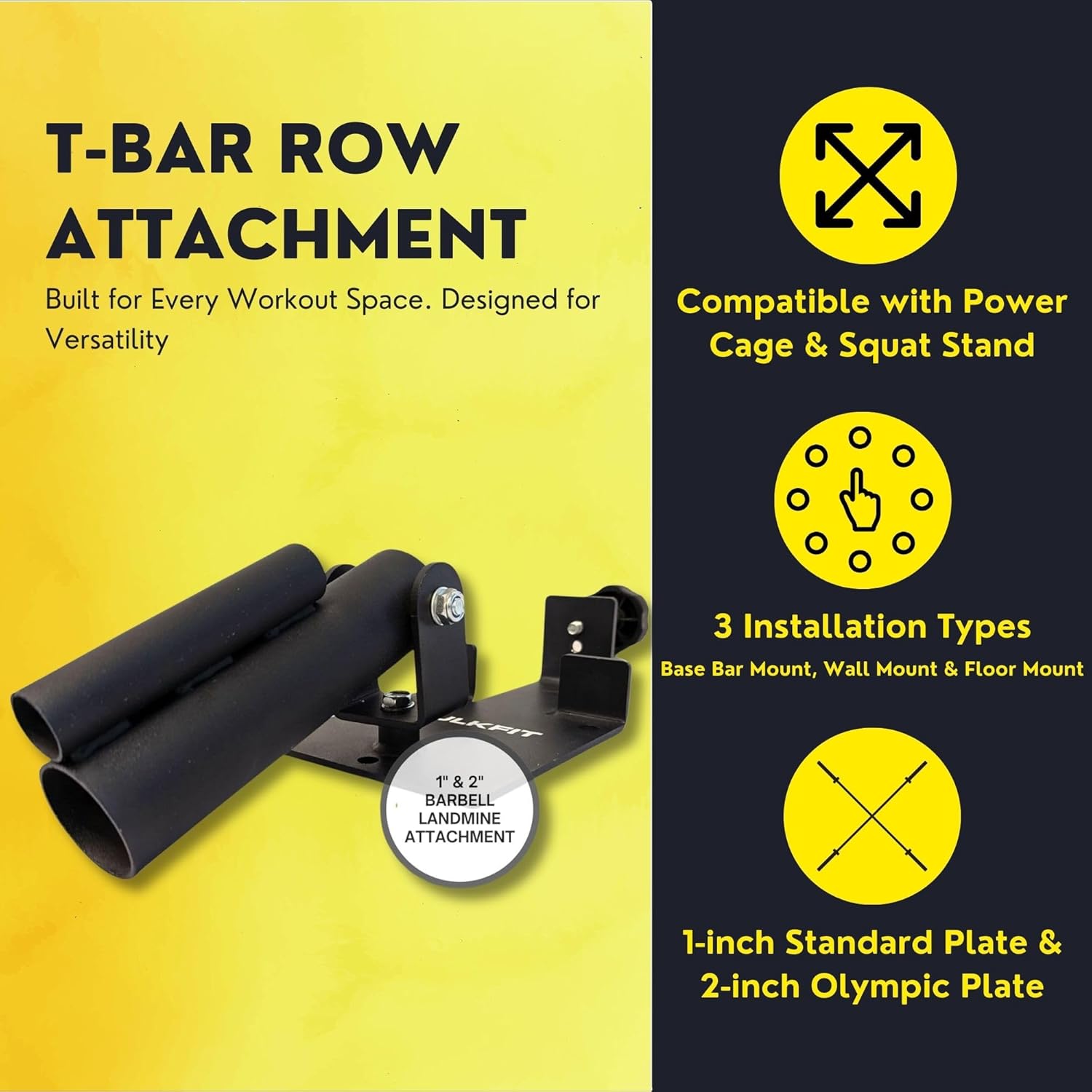 Landmine Attachment for Barbell T-Bar Row Platform
