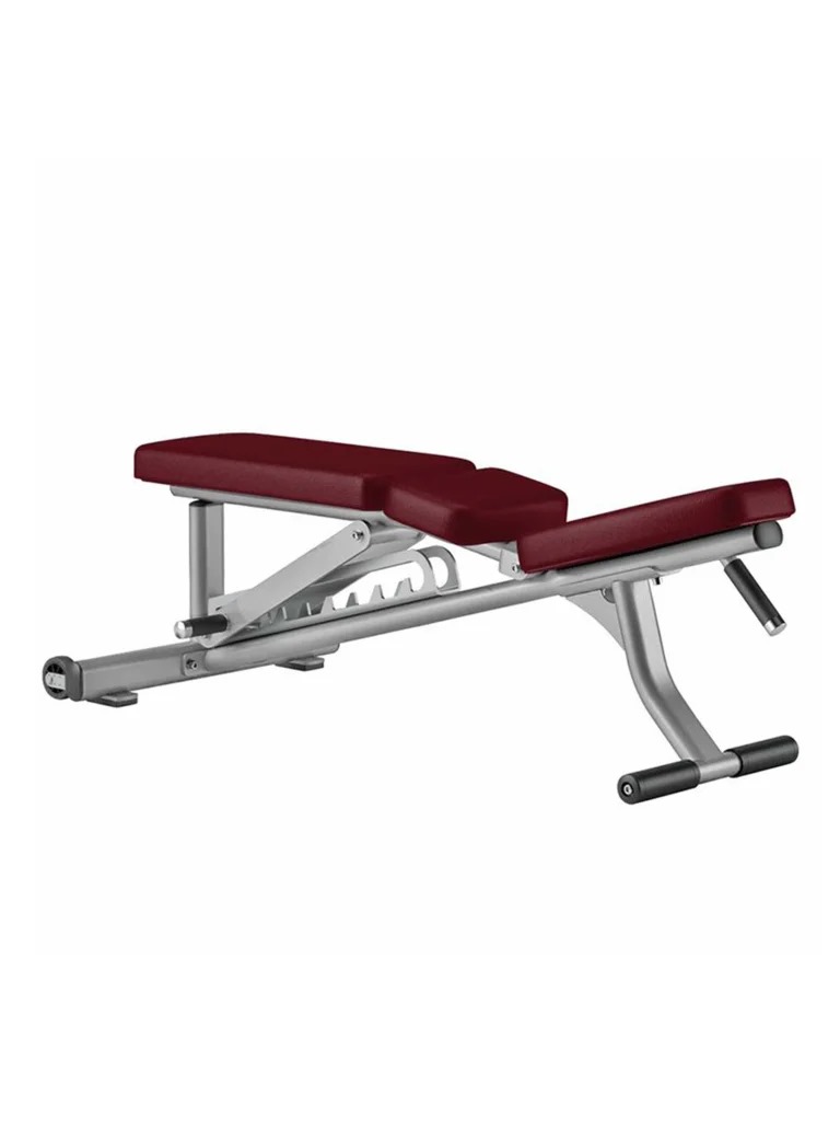 Life Fitness Optima Series Adjustable Bench | Platinum - Cranberry