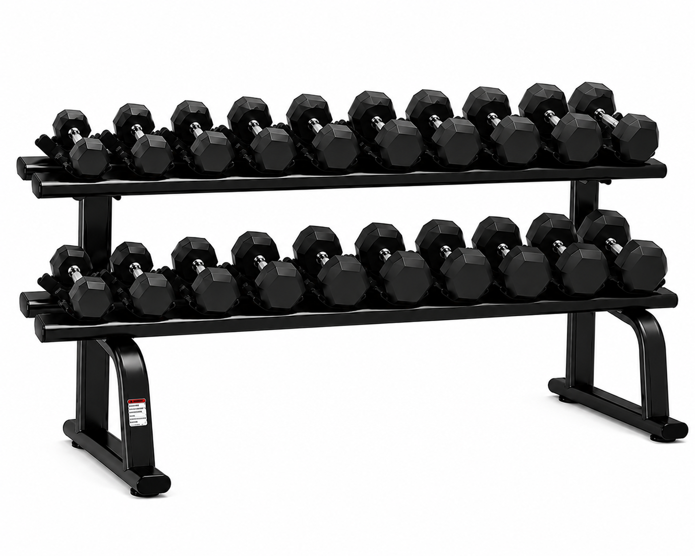 HEX DUMBBELL SET 2.5KG TO 50KG WITH 2PC RACK