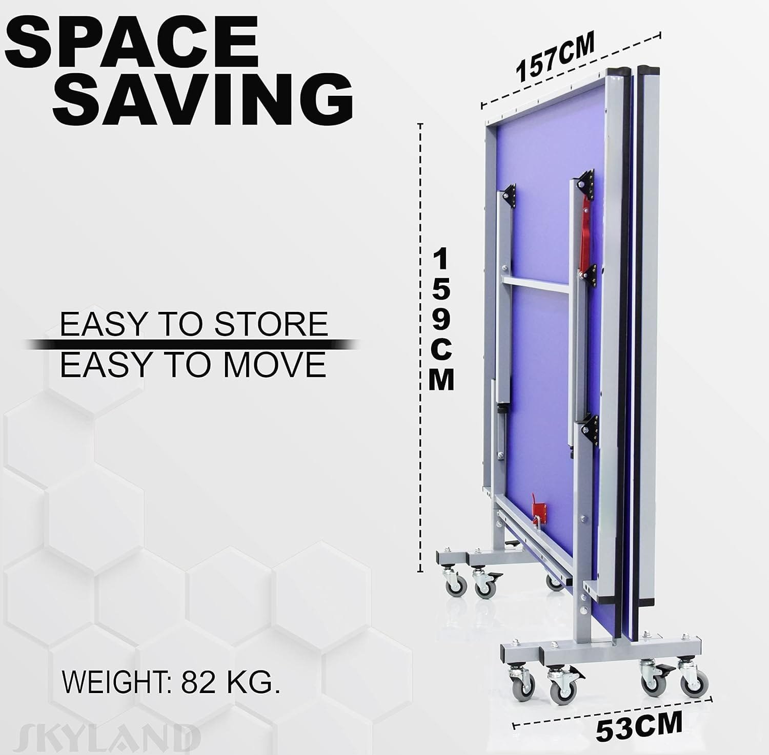Miracle Sports Table Tennis Table Ping Pong Table Single Folding Movable TT Table