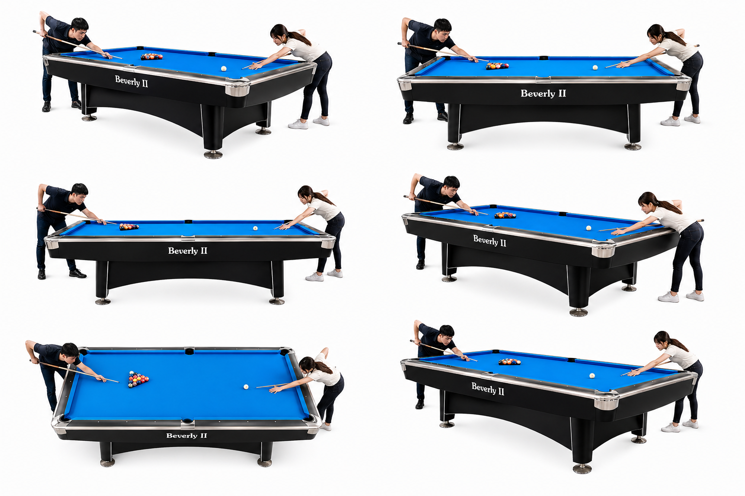 Beverly II 8 Feet Marble Top Pool Table 6th Generation