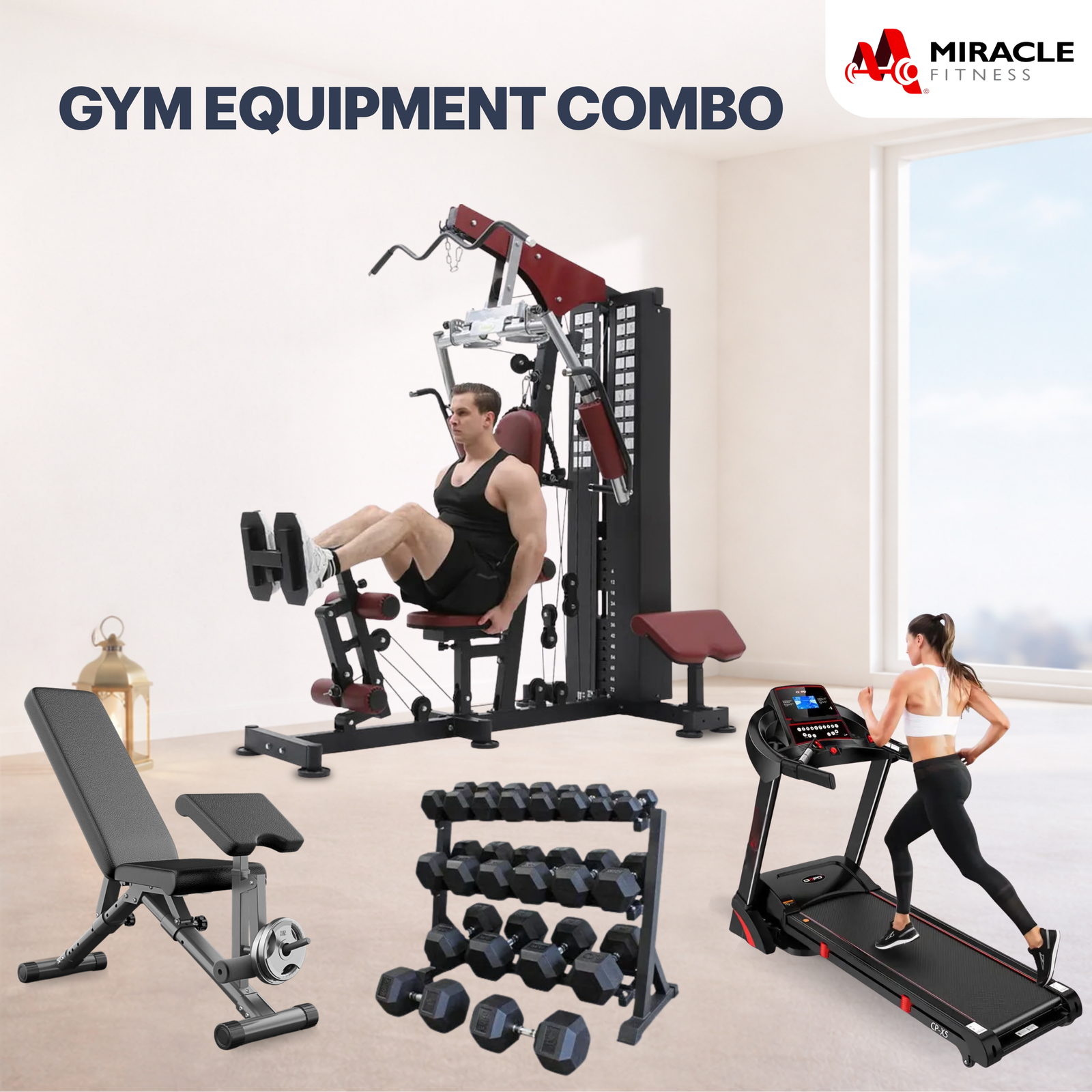 Home Gym Equipment with Leg Press Combo