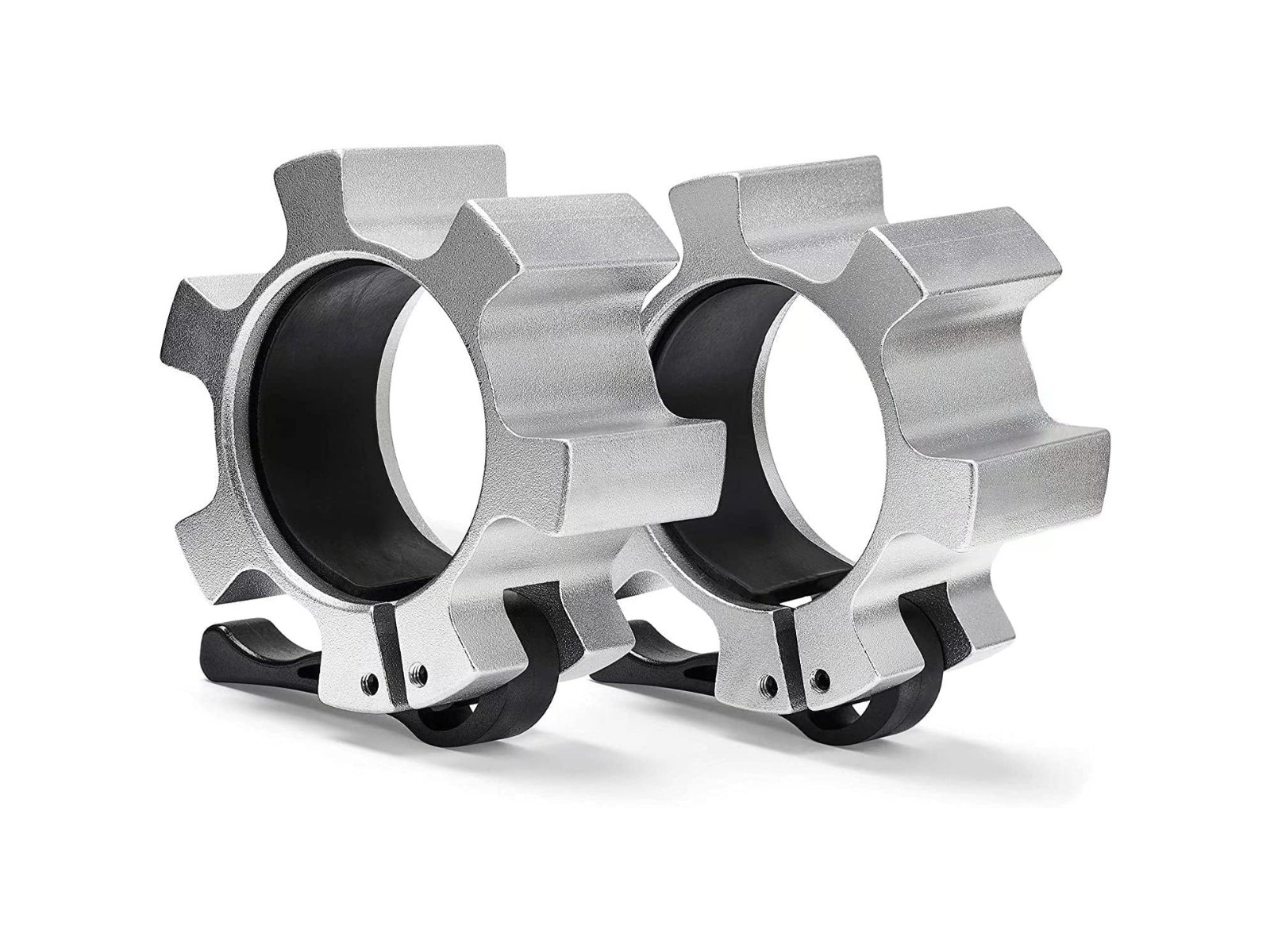 Skelcore Premium Olympic Bar Collars Set Silver USA