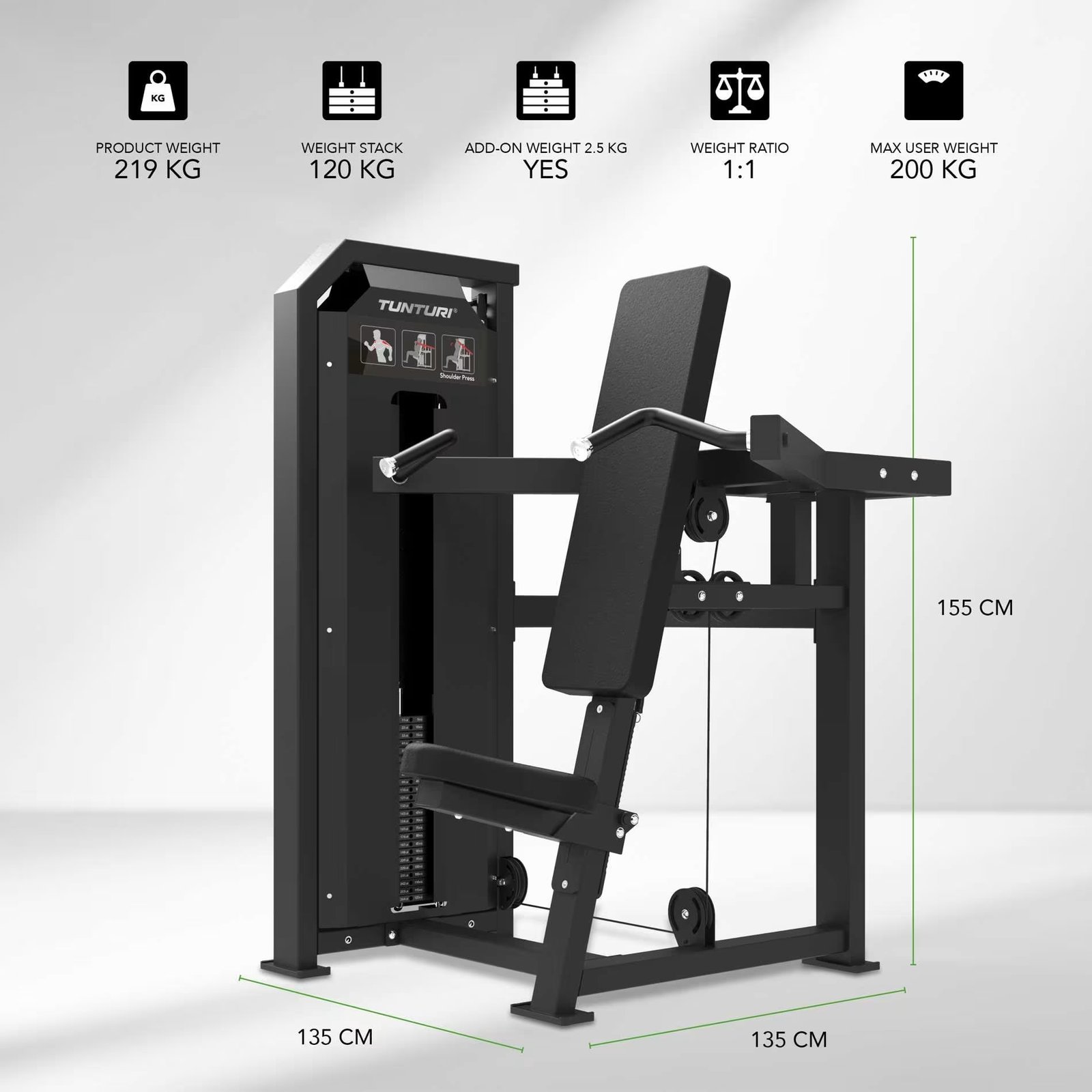Tunturi Platinum Shoulder press - V-series