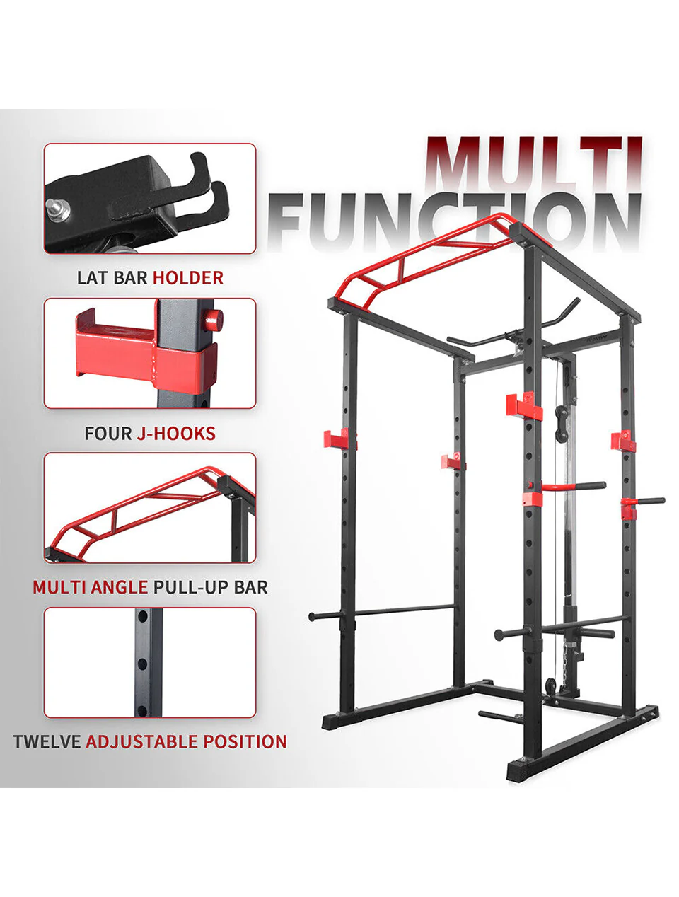 Body Strong Squat Rack With Lat Pull down