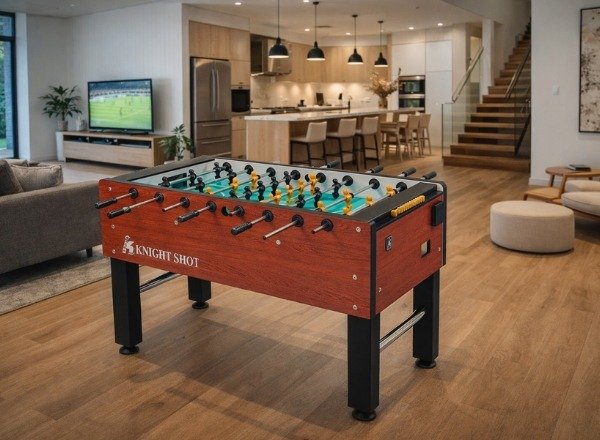 Knight Shot ST950A Semi Commercial Foosball Table with Black and Yellow Players
