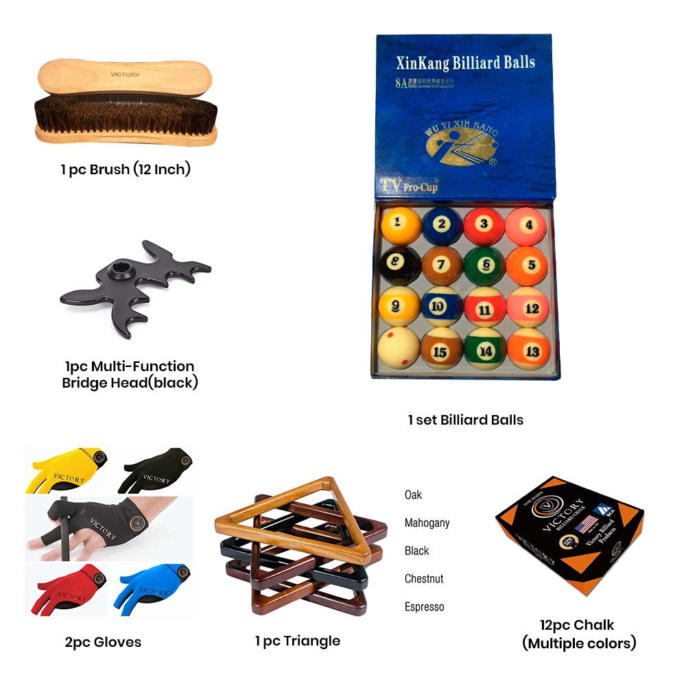 Victory Crown Dynasty 9ft Marble Top Pool Table Black Ball Return System | Billiard Table