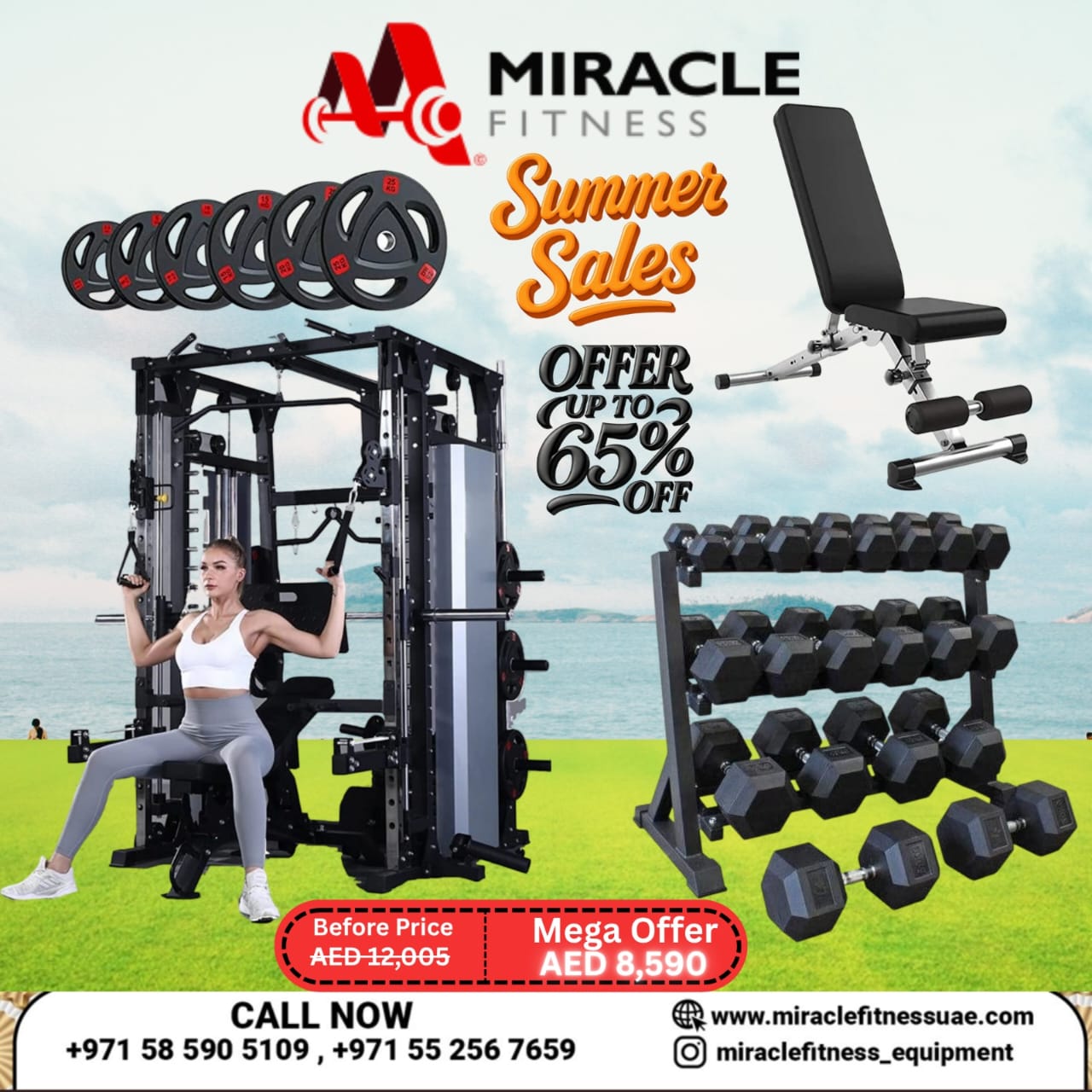 Miracle Fitness All-in-One Functional Trainer with Smith Machine Combo Offer