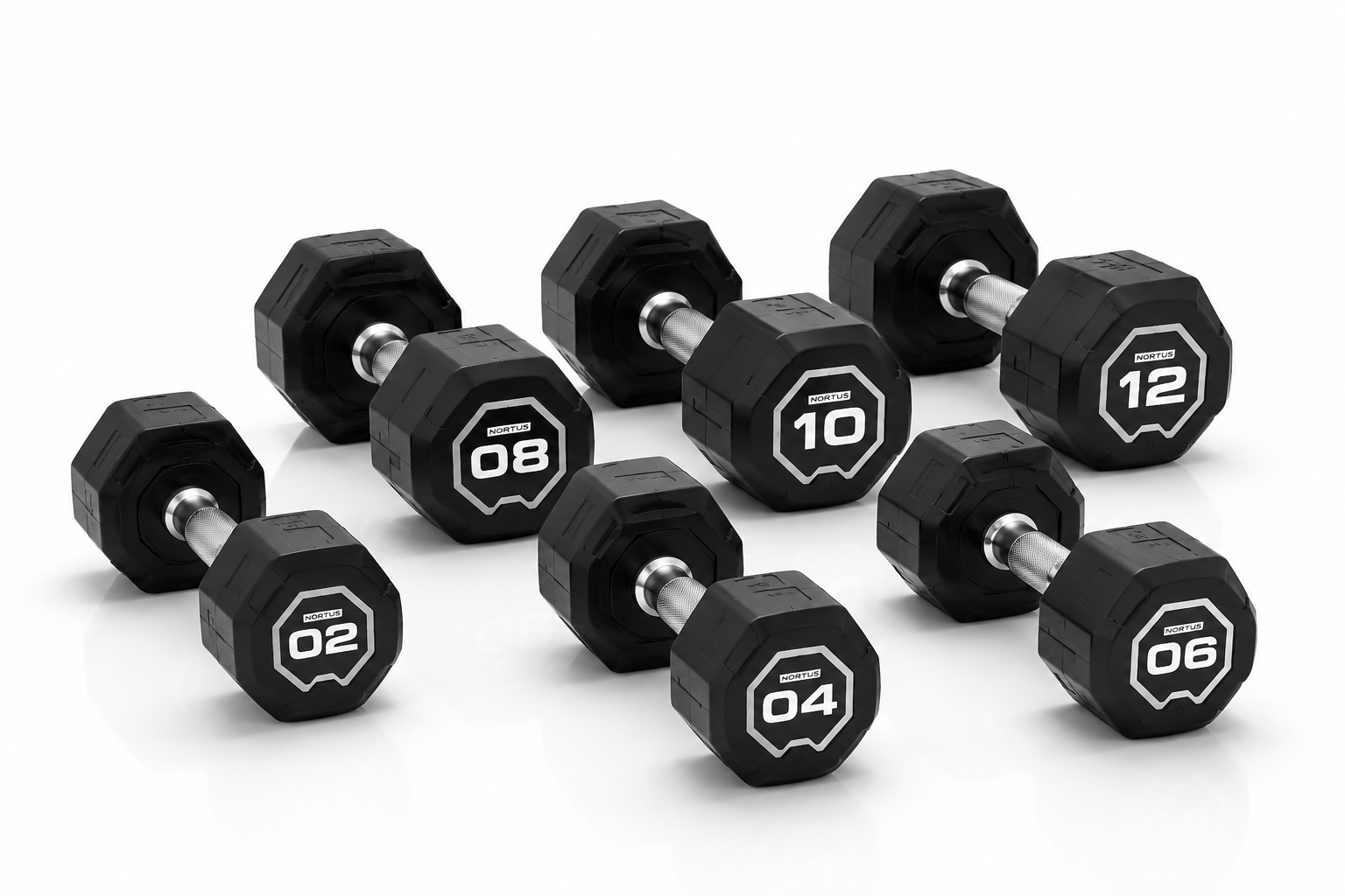Escape Fitness 2-20kg Urethane Dumbbell Set and 10 Pair Rack - USA