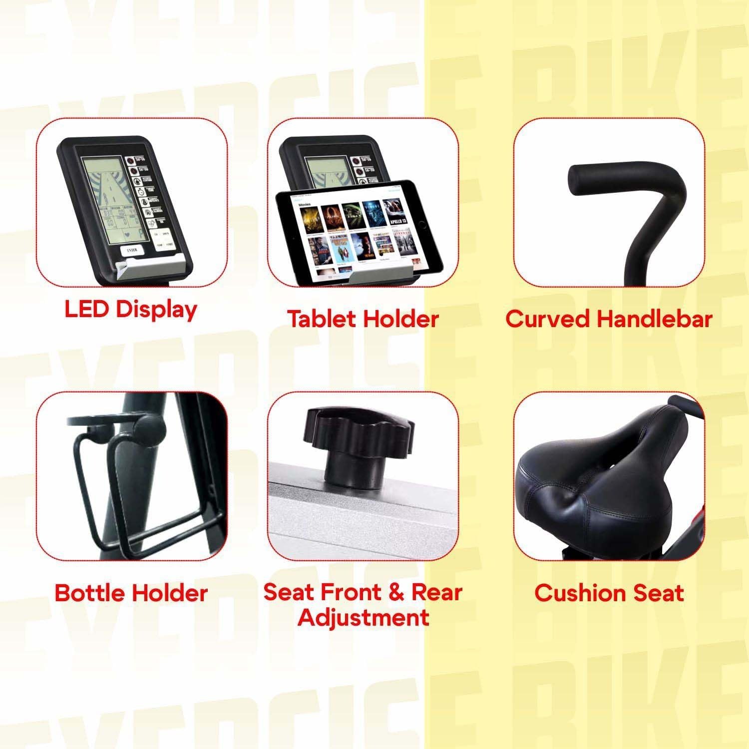 Miracle Fitness Commercial Air Bike with LED Display