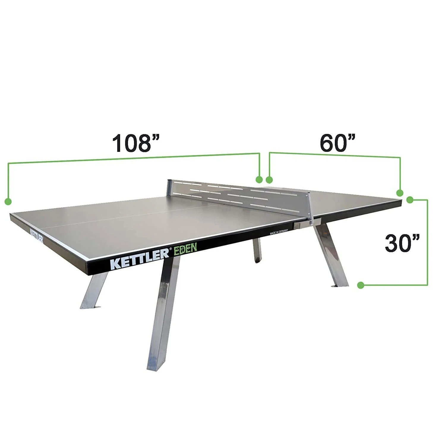 Kettler Eden Outdoor Stationary Table Tennis Table- GERMAN
