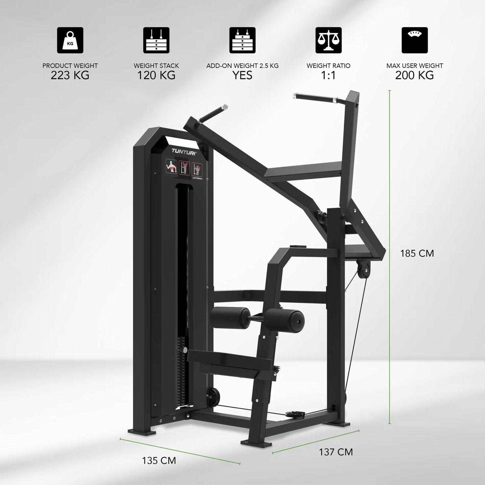Tunturi Platinum Lat Pulldown - V-series