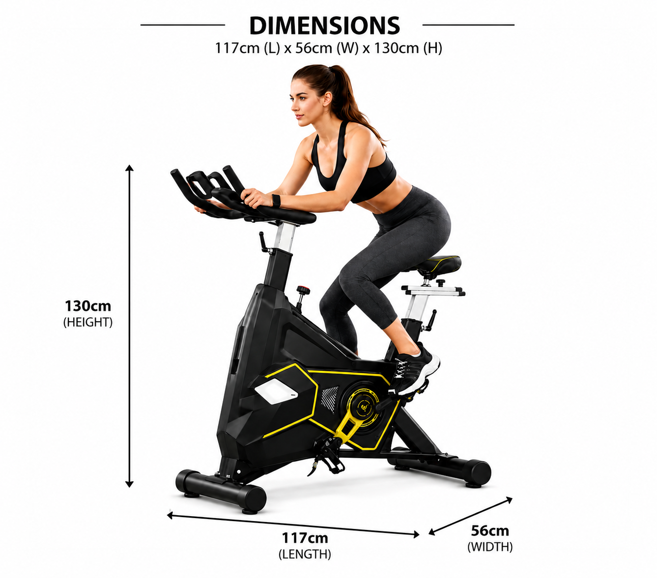 Miracle Fitness Commercial Spin Bike 20KG Spin Wheel