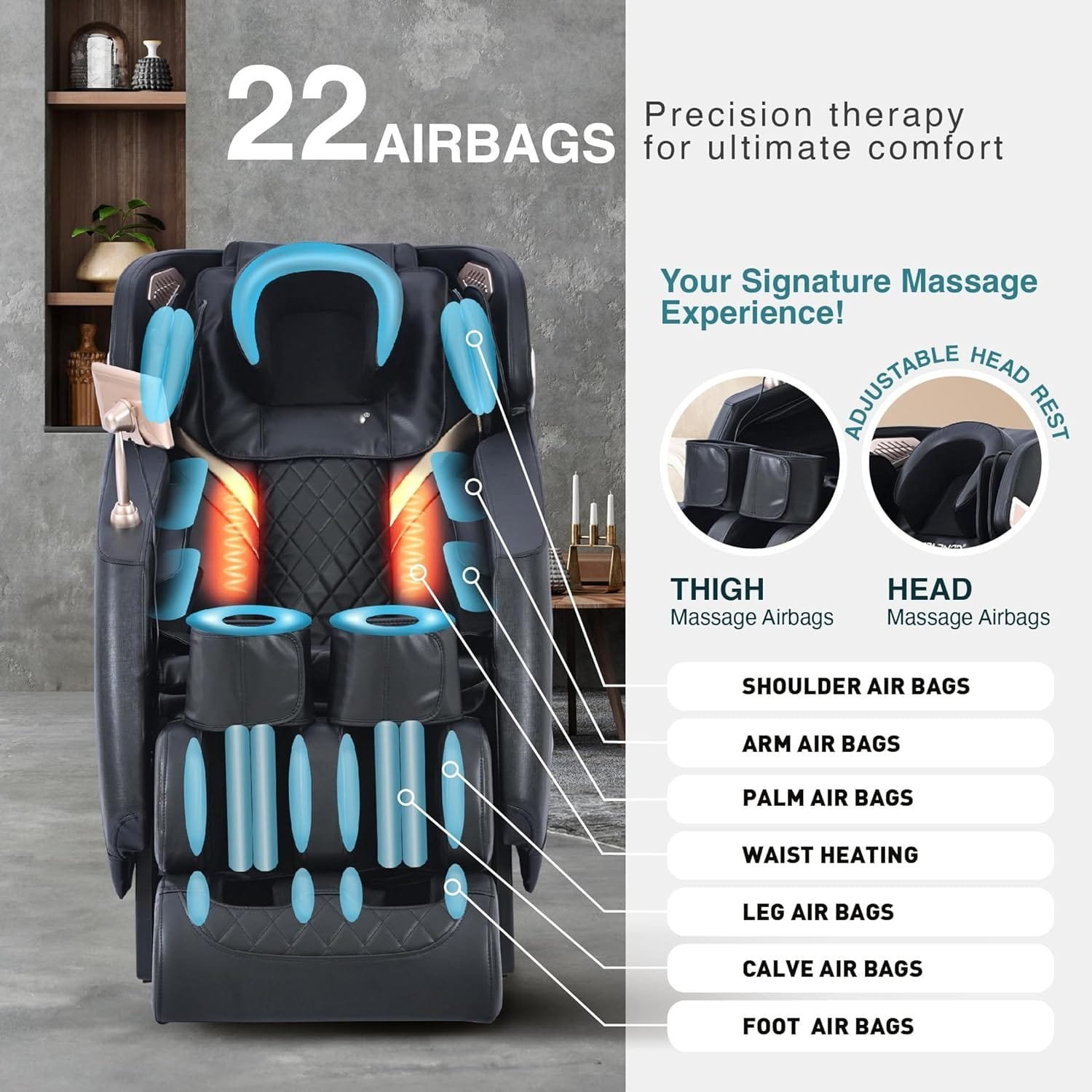Miracle Fitness Deluxe Plus Full Body Massage Chair Zero Gravity LCD Display