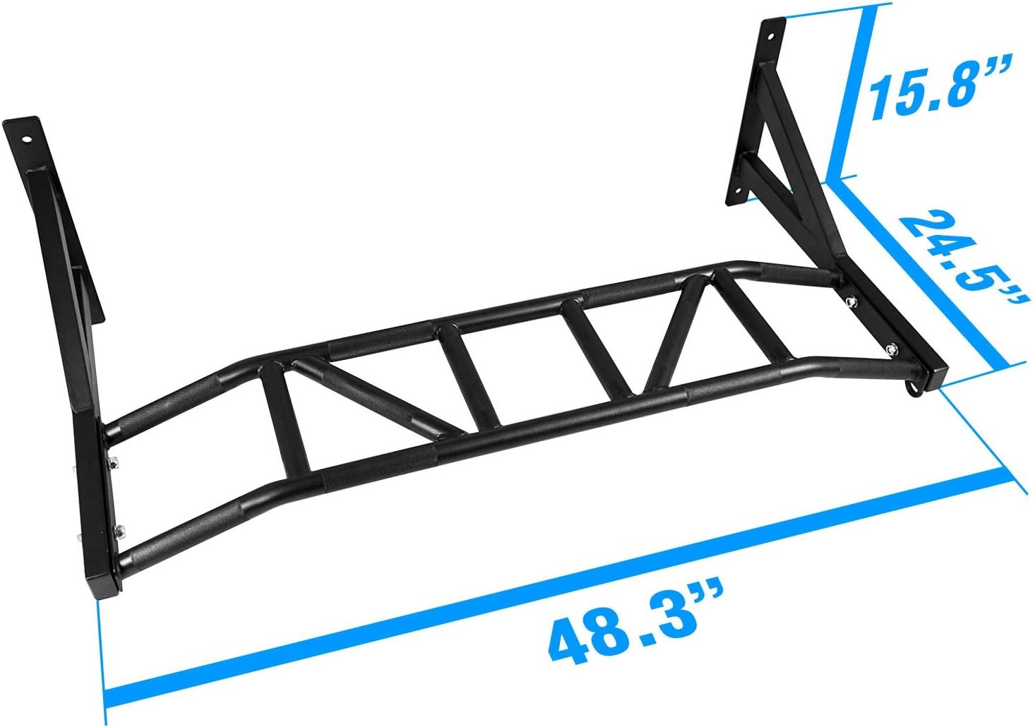 Body Strong Fitness Wall Mounted Pull Up Bar – Multi-Grip DG009